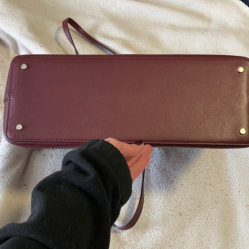Large Kate Spade Deep Burgundy Tote with Pink Accents. New! - Picture 6 of 11